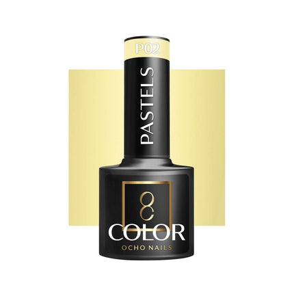 OCHO NAILS hibridinis nagų lakas PASTELS P02 5g – profesionalus pastelinės spalvos lakas manikiūrui ir pedikiūrui