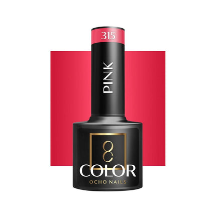 OCHO NAILS hibridinis nagų lakas PINK 315 5g – rožinis hibridas manikiūrui ir pedikiūrui