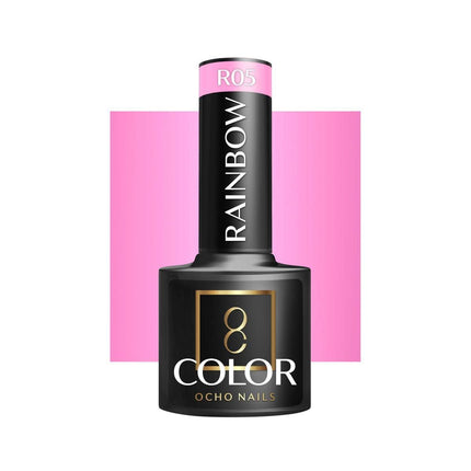 OCHO NAILS hibridinis nagų lakas RAINBOW R05 5g – intensyvi pigmentacija, patvarumas iki 3 savaičių
