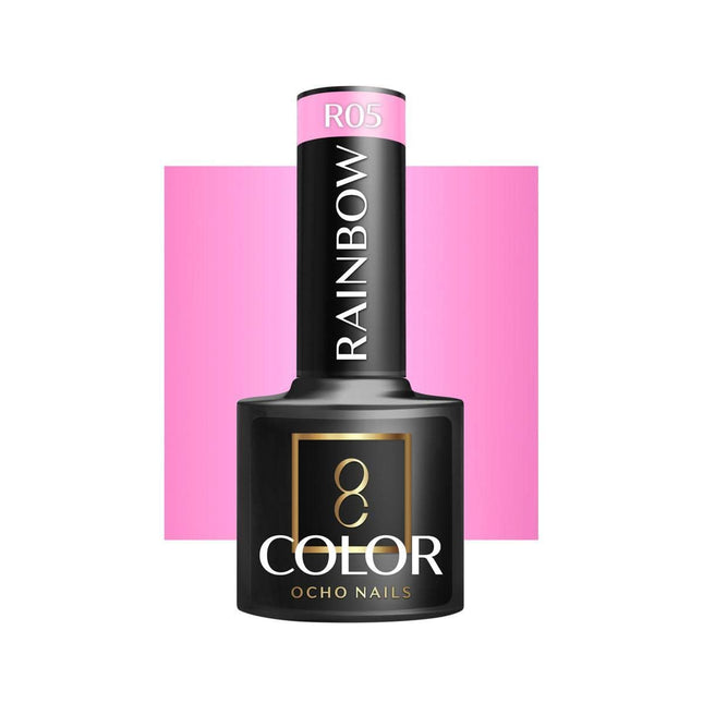 OCHO NAILS hibridinis nagų lakas RAINBOW R05 5g – intensyvi pigmentacija, patvarumas iki 3 savaičių