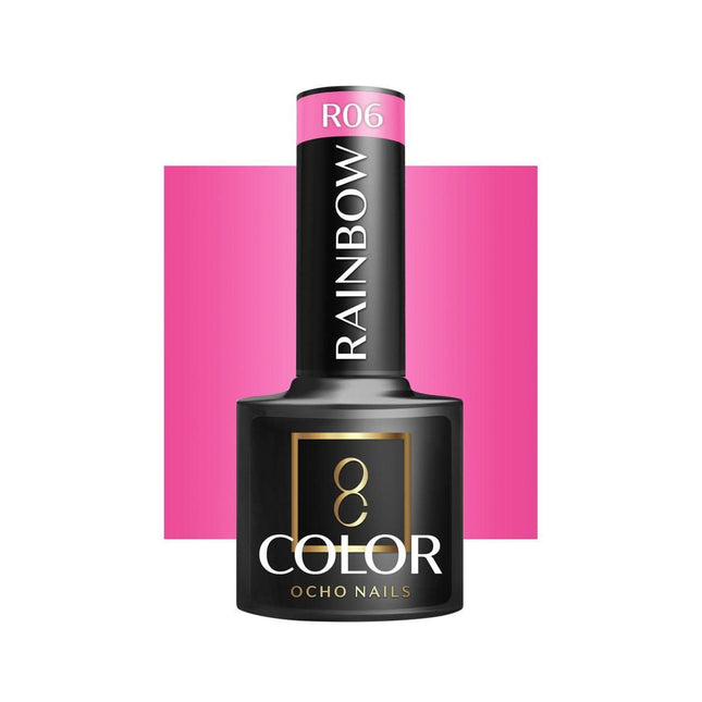 OCHO NAILS hibridinis nagų lakas RAINBOW R06 5g – manikiūro ir pedikiūro spalva profesionalams