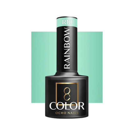 OCHO NAILS hibridinis nagų lakas RAINBOW R10 5g – intensyvios pigmentacijos lakas profesionaliam manikiūrui