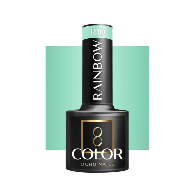 OCHO NAILS hibridinis nagų lakas RAINBOW R10 5g – intensyvios pigmentacijos lakas profesionaliam manikiūrui