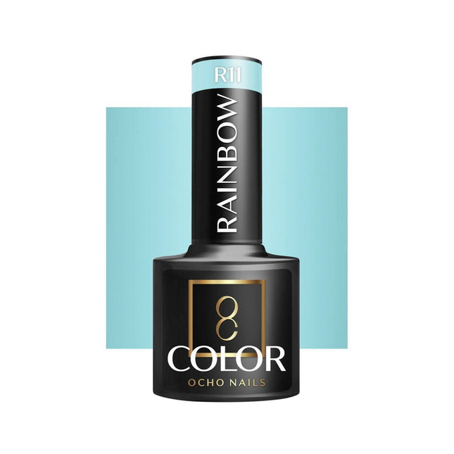 OCHO NAILS hibridinis nagų lakas RAINBOW R11 5g – spalvingas manikiūro lakas intensyvia pigmentacija
