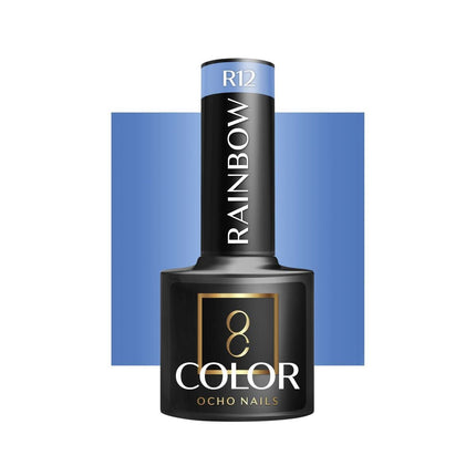 OCHO NAILS hibridinis nagų lakas RAINBOW R12 5g – spalvotas manikiūro lakas profesionaliam nagų stilistui