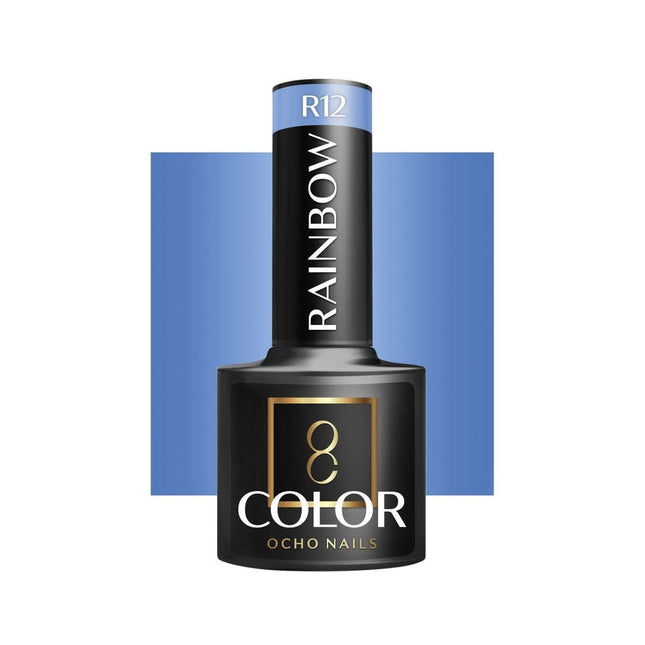 OCHO NAILS hibridinis nagų lakas RAINBOW R12 5g – spalvotas manikiūro lakas profesionaliam nagų stilistui