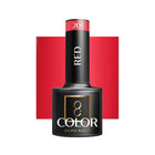 OCHO NAILS hibridinis nagų lakas RED 201 5g – intensyviai raudona spalva manikiūrui, išsilaiko iki 3 savaičių