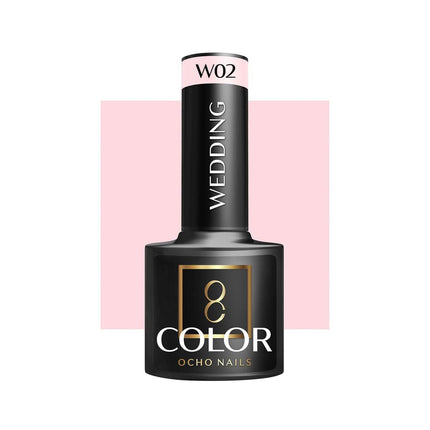 OCHO NAILS kamufliažinis hibridinis nagų lakas WEDDING W02 5g – profesionalus manikiūro lakas stabilia pigmentacija