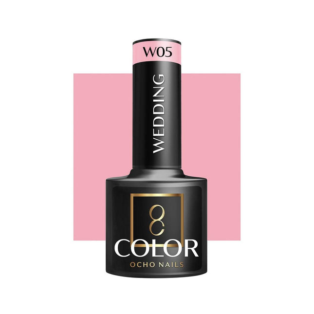 OCHO NAILS kamufliažinis hibridinis nagų lakas WEDDING W05 5g – ilgalaikis manikiūro lakas vestuvinei kolekcijai