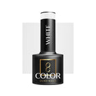 OCHO NAILS hibridinis nagų lakas WHITE 001 5g – baltas hibridas profesionaliems nagų stilistams, stabili pigmentacija