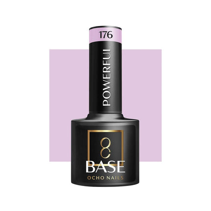 OCHO NAILS Kamufliažinė bazė Powerful 176 5g – profesionali hibridinio manikiūro bazė ilgalaikiam nagų dailinimui