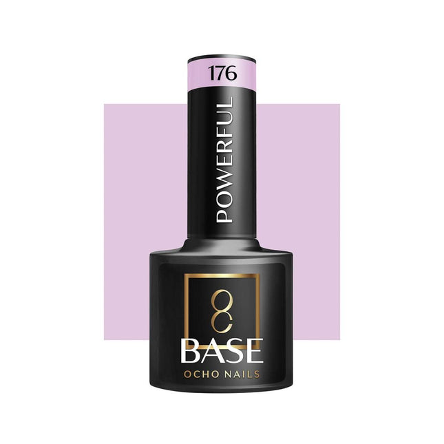 OCHO NAILS Kamufliažinė bazė Powerful 176 5g – profesionali hibridinio manikiūro bazė ilgalaikiam nagų dailinimui