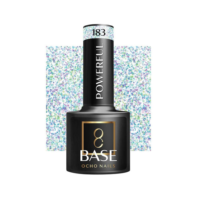 OCHO NAILS kamufliažinė bazė Powerful 183 5 g – profesionali hibridinė nagų bazė manikiūro meistrams