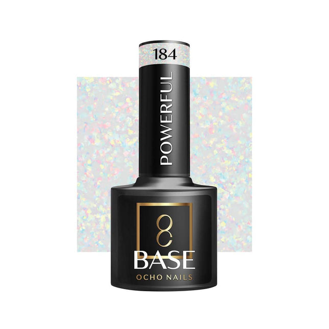 OCHO NAILS Kamufliažinė bazė Powerful 184 5g – ilgalaikė nagų bazė manikiūrui ir pedikiūrui