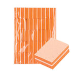 OCHO NAILS Mini oranžinis poliruoklis 50 vnt. – dvipusis 100/180 manikiūro pedikiūro įrankis nagų apdailai