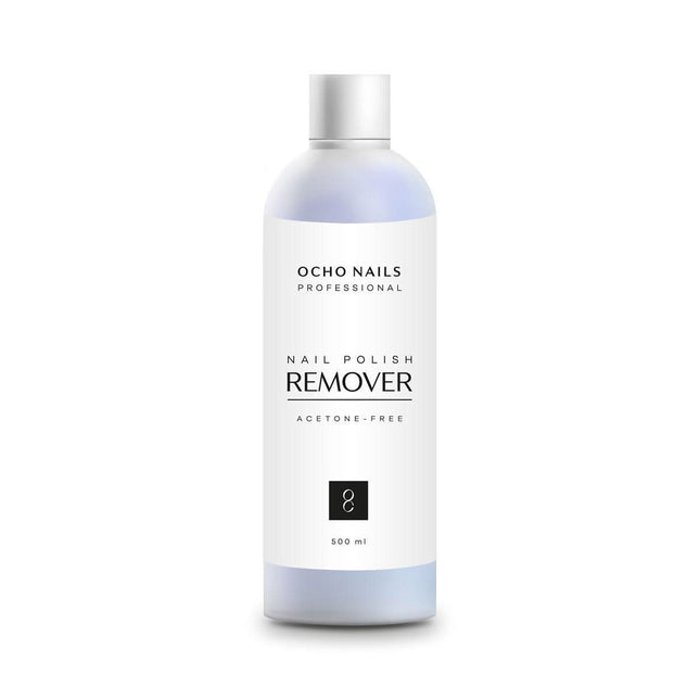 OCHO NAILS nagų lako valiklis be acetono 500 ml – švelnus manikiūro priemonė salonams, apsauganti nagų plokštelę