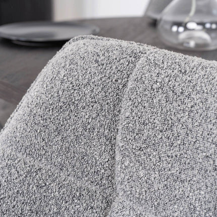 Mebel Elite PEONY kėdė iš šono – tvirtas metalinis rėmas ir elegantiška salonų estetika