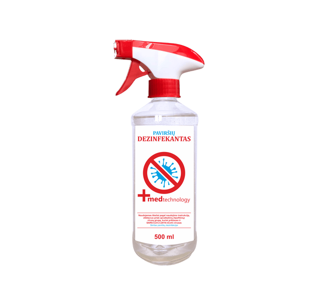 Paviršių dezinfekantas +MEDtechnology, 500 ml (atitinka Lietuvos higienos reikalavimus) - Beauty Kit