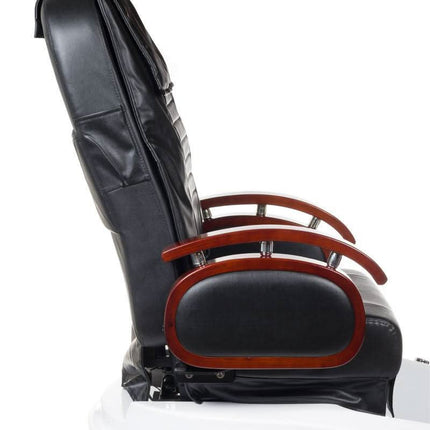 BS pedikiūro baldas BR-2307 – ergonomiška sėdimoji dalis ir reguliuojama pėdų vonelė salonams