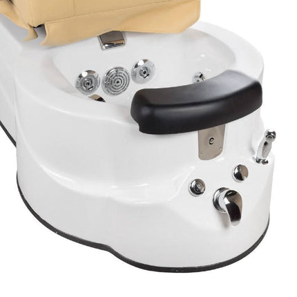 BS BR-3820D pedikiūro kėdė su integruota pėdų vonele ir masažo funkcija – ergonomiška kliento vieta