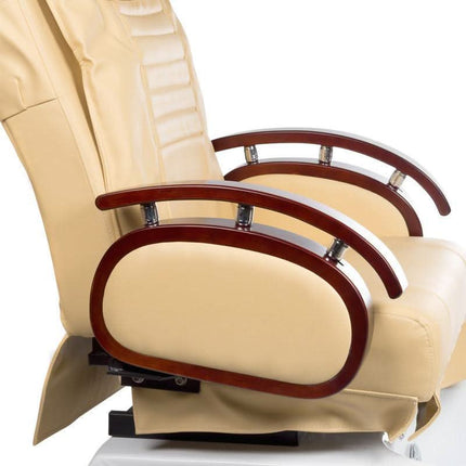 Smėlio spalvos pedikiūro sofa BR-3820D su hidromaseriu – moderni baldų linija grožio studijoms