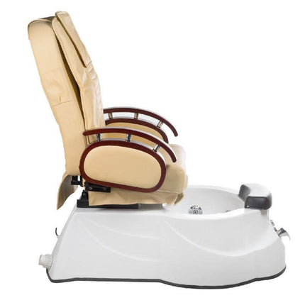 BS BR-3820D pedikiūro kėdė smėlio spalvos interjere – elegantiškas grožio salono baldas