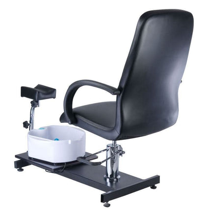 BS BW-100 pedikiūro kėdė su pėdų vonele grožio salone – ergonomiška kliento vieta kojų procedūroms