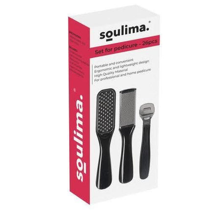 Soulima 30 dalių pedikiūro įrankiai – kosmetologiniam kabinetui skirtas išsamus priežiūros rinkinys