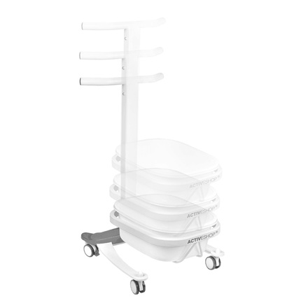 BeautyKit COMFORT pedikiūro įranga specialistams – ratukai su blokavimo mechanizmu