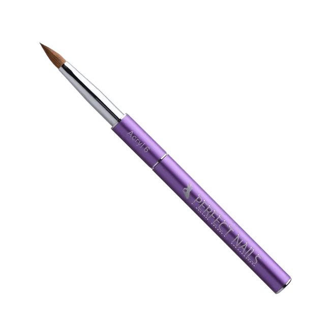 Perfect Nails Acryl Builder nagų teptukas Nr. 6 – profesionalus akrilo teptukas nagų modeliavimui manikiūro salonams