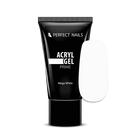 Perfect Nails akrigelis Mega White 30g – profesionalus baltas akrigelis nagų modeliavimui ir stiprinimui