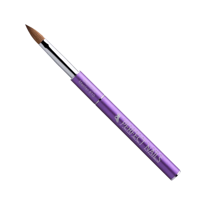 Perfect Nails Diamond Master Acryl nagų teptukas Nr. 10 – profesionalus akrilinių nagų modeliavimo įrankis manikiūro meistrams