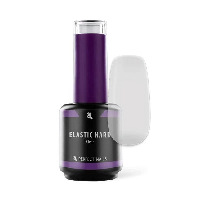 PERFECT NAILS Elastic Hard guminis bazės pagrindas CLEAR, 15 ml. - Beauty Kit