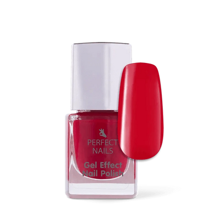 Perfect Nails Gel Effect nagų lakas RED 001 7ml – ilgalaikis gelinio efekto lakas profesionaliam manikiūrui