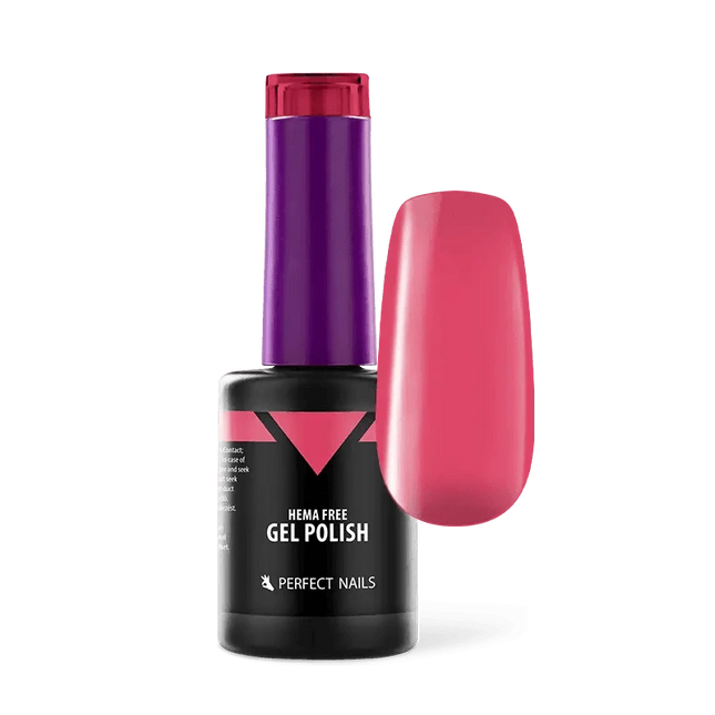 Perfect Nails HEMA FREE gelinis lakas RASPBERRY 8ml – profesionalus, be HEMA formulė manikiūro salonams