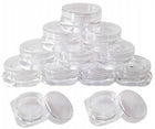 BeautyKit plastikiniai indeliai dekoracijoms ir mėginukams 3 ml, 50 vnt rinkinys kosmetikos salonams