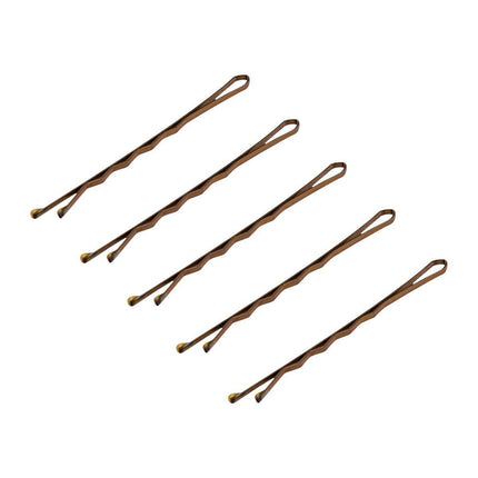 BeautyKit plaukų segtukai E-57 auksiniai 5,6 cm 120 vnt – metaliniai kirpyklos segtukai plaukų sekcijoms