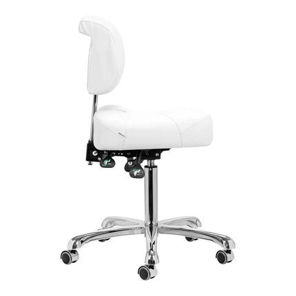 GIOVANNI 1005 podologinė kėdė – tvirta ir ergonomiška balta kėdė grožio specialistams