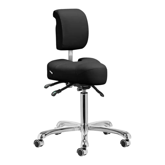 GIOVANNI 1005 podiatrijos meistro kėdė juoda – ergonomiška darbo vieta podologijos kabinetui