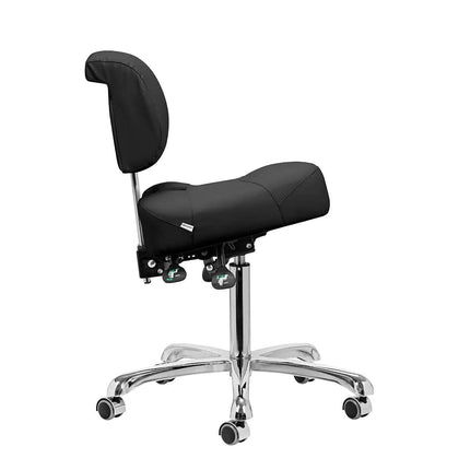 Juoda podiatrijos kėdė GIOVANNI – specializuota įranga grožio salonų meistrams