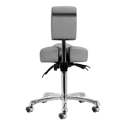 Podologinė pilka kėdė GIOVANNI 1005 – ergonomika ir ilgaamžiškumas grožio specialistams