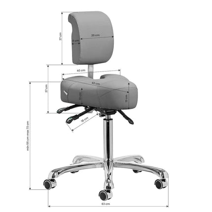 GIOVANNI baldai: podologinė kėdė 1005 – ergonomiška meistro sėdynė grožio salonui