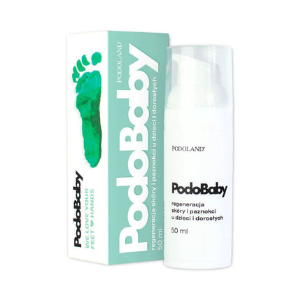 PODOLAND PODOBABY 50ml – odos ir nagų regeneracijos kremas vaikams ir suaugusiems, pedikiūro ir manikiūro procedūroms