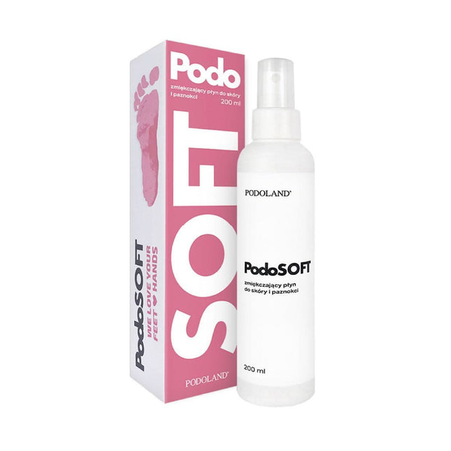 PODOLAND PODOSOFT minkštinamasis losjonas pėdoms ir nagams su arbatmedžiu ir provitaminu B5, 200 ml
