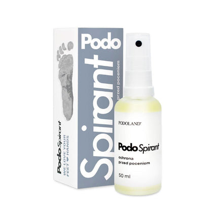 PODOLAND PodoSpirant minkštinamasis skystis odelėms ir nagams 200ml – profesionalus pėdų antiperspirantas pedikiūro specialis