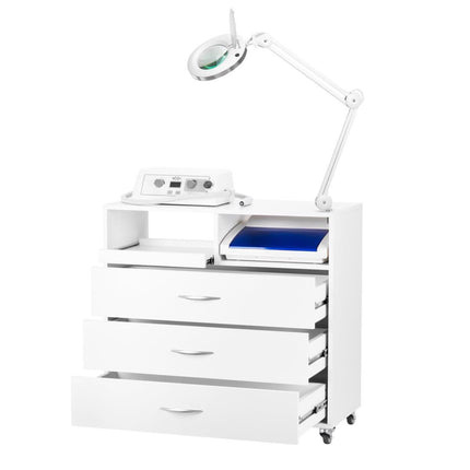 BeautyKit Y-200 podologijos baldų komplektas salonui – organizuota darbo vieta su dulkių surinkėju
