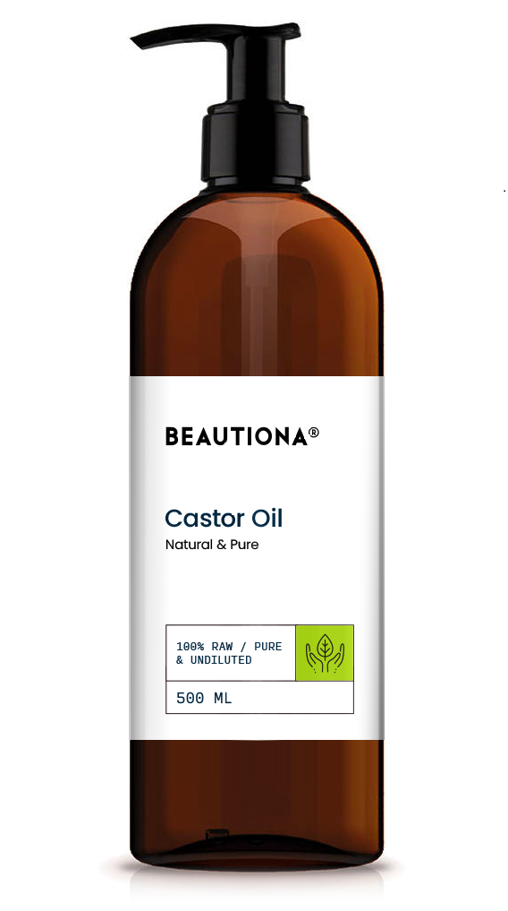 Beautiona 100% ricinos aliejus 500ml – profesionalus masažo aliejus grožio salonams ir kosmetologijos kabinetams