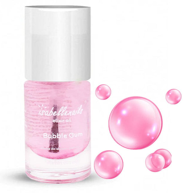 Isabelle Bubble Gum odelių ir nagų aliejus 7 ml – profesionalus manikiūro priemonė odeles minkštinanti, kramtomos gumos aromato