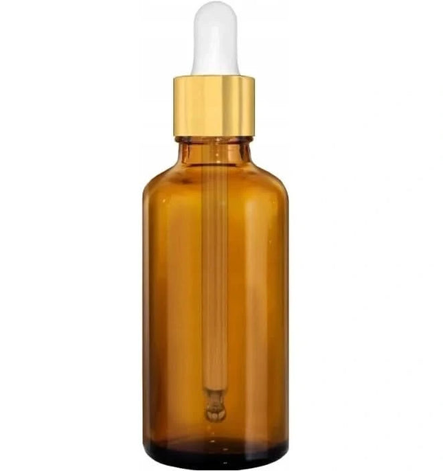BeautyKit 50 ml rudas stiklinis buteliukas su pipete – tiksliam kosmetikos serumo dozavimui