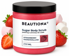 Beautiona cukrinis kūno šveitiklis Strawberry & Marshmallow 250ml – profesionalus odos šveitimas salonams